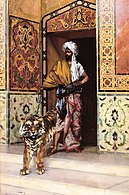 The Pasha's Favourite Tiger, oil painting by Rudolph Ernst