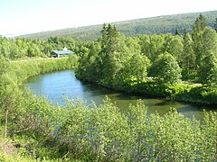 Tverråga seen from the road to Hammeren