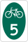 North Carolina Bicycle Route 5 marker