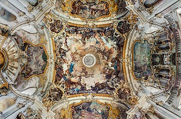 Plafond de l'église Le « Käppele ».