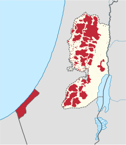 Localização da Autoridade Nacional Palestiniana