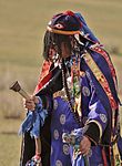 Buryat shaman Budazhap Shiretorov, head of the Altan Serge religious community.