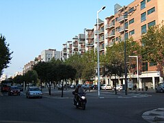 L'avenue Icària en 2004.