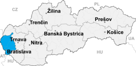 Localisation de Région de Bratislava