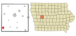 Location of Manning, Iowa