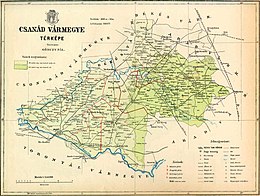 Comitato di Csanád – Mappa