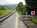 Streckenende der Trauntalbahn in Gmunden Engelhof zwischen 2009 und 2015