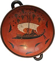 Coupe de Dionysos, par Exékias, vers -530.