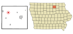 Location of Rudd, Iowa