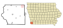 Location of Imogene, Iowa