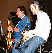 Stan Getz et Chet Baker à Sandvika, en Norvège, en février 1983.