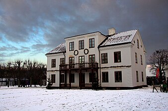 Fredriksdals herrgård under Jul på Fredriksdal.