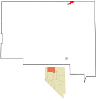 Location of McDermitt (Nevada side) in Humboldt County