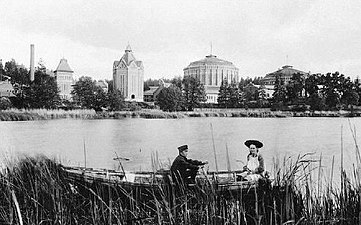 Husarviken och gasverket 1910