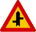 Offset road junction right left with priority