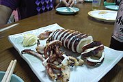 Ikayaki, grilled squid