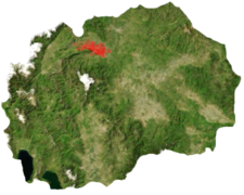 Location of Skopje in North Macedonia