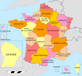 Régions adoptées en 1972