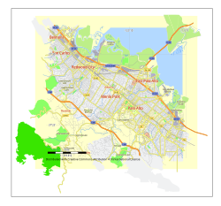 Menlo Park street map, California