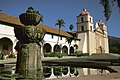 Image 6Mission Santa Barbara, founded in 1786, was the first mission to be established by Fermín de Lasuén. (from History of California)