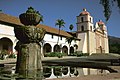 Image 58Mission Santa Barbara, founded in 1786, was the first mission to be established by Fermín de Lasuén. (from History of California)