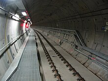 Circular concrete rail tunnel