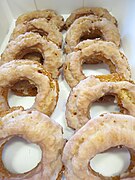 Glazed old-fashioned doughnuts