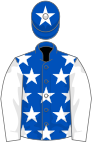 Royal blue, white stars and sleeves, star on cap