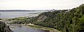 A look at the surrounding areas, opposite the falls. Quebec City can be viewed in the distance