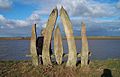 Seat, made in 1996, on the west bank of the Parrett Estuary, a mile from the village of Combwich