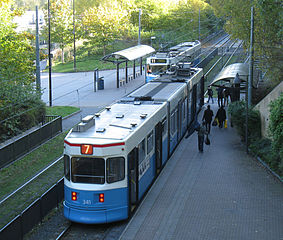 Rymdtorgets spårvagnshållplats.