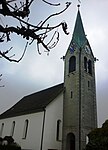 Reformierte Kirche und Pfarrhaus mit Nebenbauten