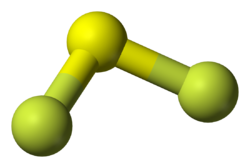 Struttura della molecola di difluoruro di zolfo