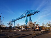 Tees Transporter Bridge connecting Stockton and Middlesbrough