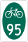 State Bicycle Route 95 marker