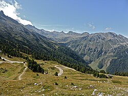 Vue du vallon de Réchy.