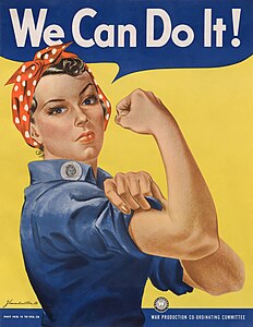 "We Can Do It!", by J. Howard Miller (restored by Adam Cuerden)