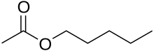 Wireframe model of amyl acetate