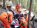 Image 20Mountain rescue team members and other services attend to a casualty in Freiburg Germany. (from Mountain rescue)