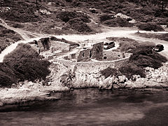 Ruines de la maison du prince Pierre Bonaparte à Grotta Niella.