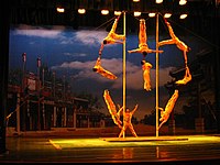 Example of Chinese pole dancing from China
