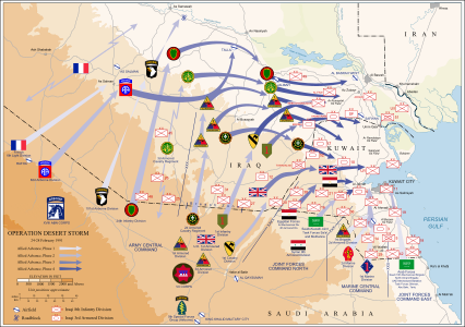 Ground troop movements during the last five days of the Gulf War, by Jeff Dahl