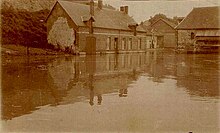 Crue du Noirrieu à Grand-Verly (années 1930).