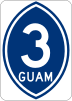 Guam Highway 3 marker
