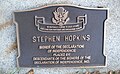 Grave plaque for Governor Stephen Hopkins