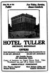 Advertisement for the Hotel Tuller, 1918