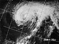 Part of a ESSA-9 image showing Hurricane Agnes on June 19th, 1972 as it approaches Florida.