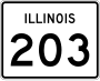 Illinois Route 203 marker