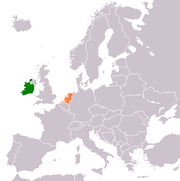 Location map for Ireland and the Netherlands.