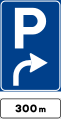 Parking ahead in the direction of the arrow